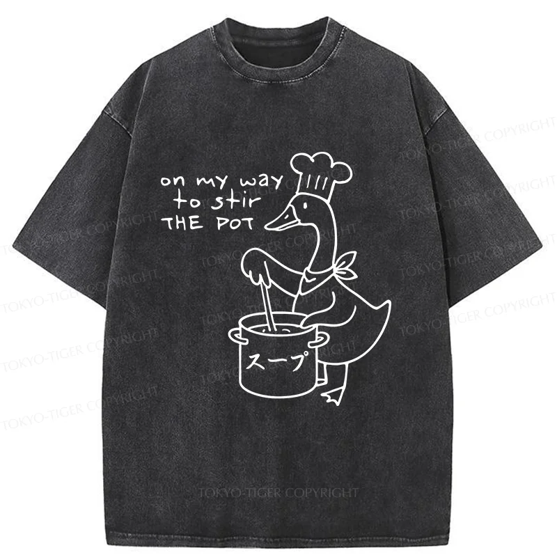 Tokyo-Tiger Goose Chef Washed T-Shirt