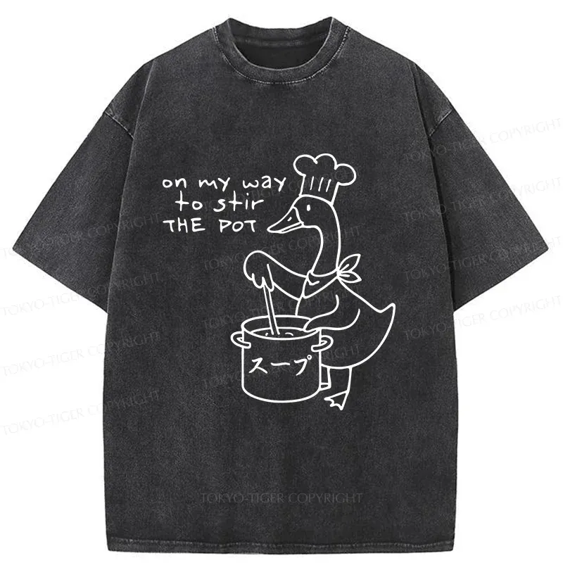 Tokyo-Tiger Goose Chef Washed T-Shirt