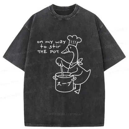 Tokyo-Tiger Goose Chef Washed T-Shirt