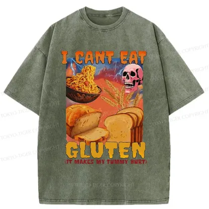 Tokyo-Tiger I Can't Eat Gluten Washed T-Shirt