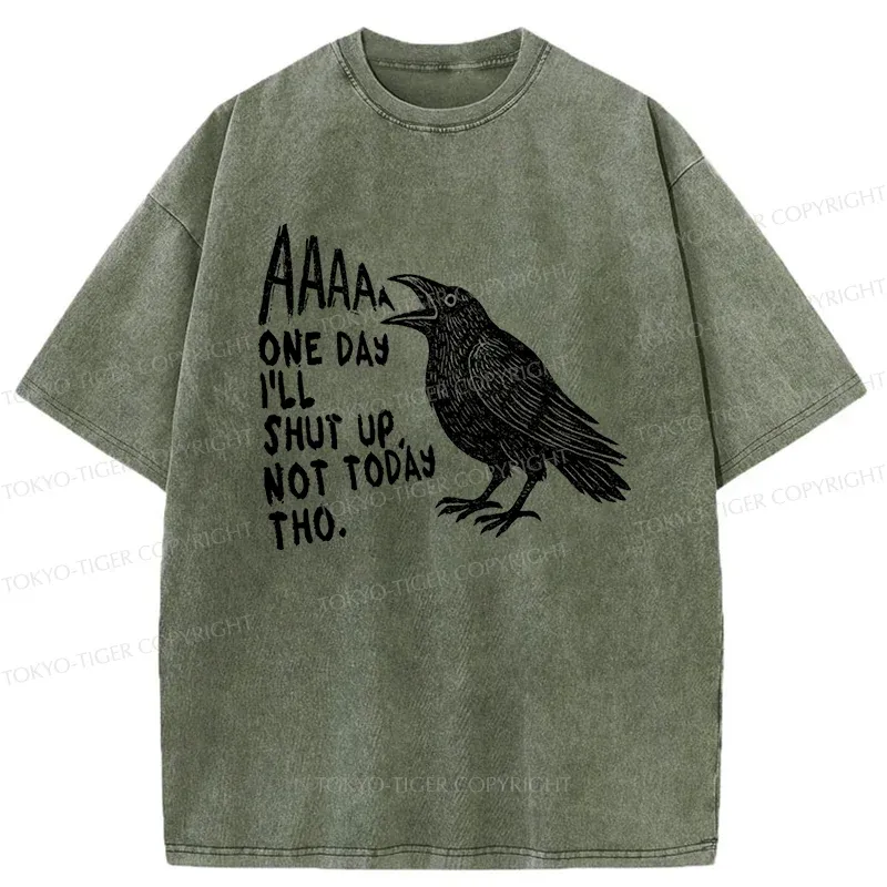 Tokyo-Tiger Funny Crow Japan Washed T-Shirt