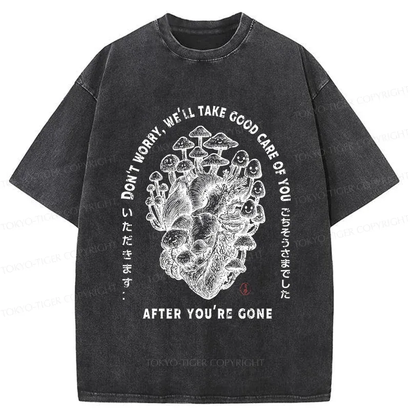 Tokyo-Tiger Thank You For The Meal-mushroom Washed T-Shirt