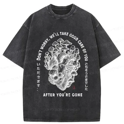 Tokyo-Tiger Thank You For The Meal-mushroom Washed T-Shirt