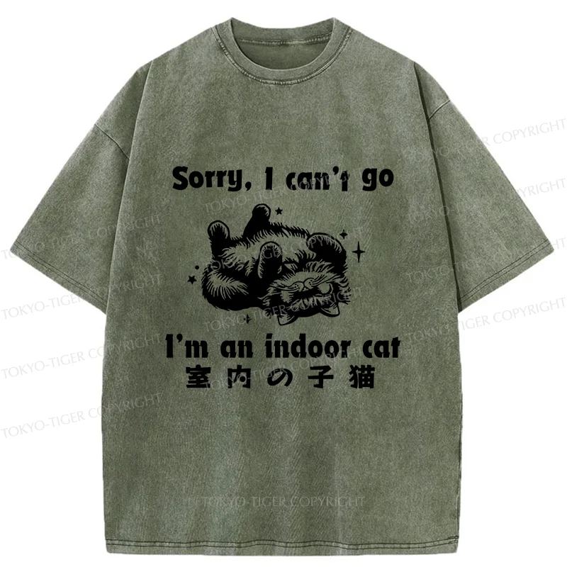 Tokyo-Tiger House Cat Washed T-Shirt