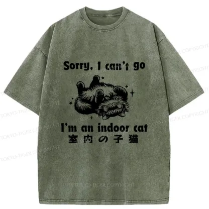 Tokyo-Tiger House Cat Washed T-Shirt