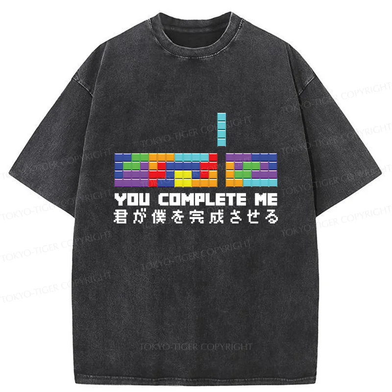 Tokyo-Tiger Lack Of Perfect Tetris Washed T-Shirt