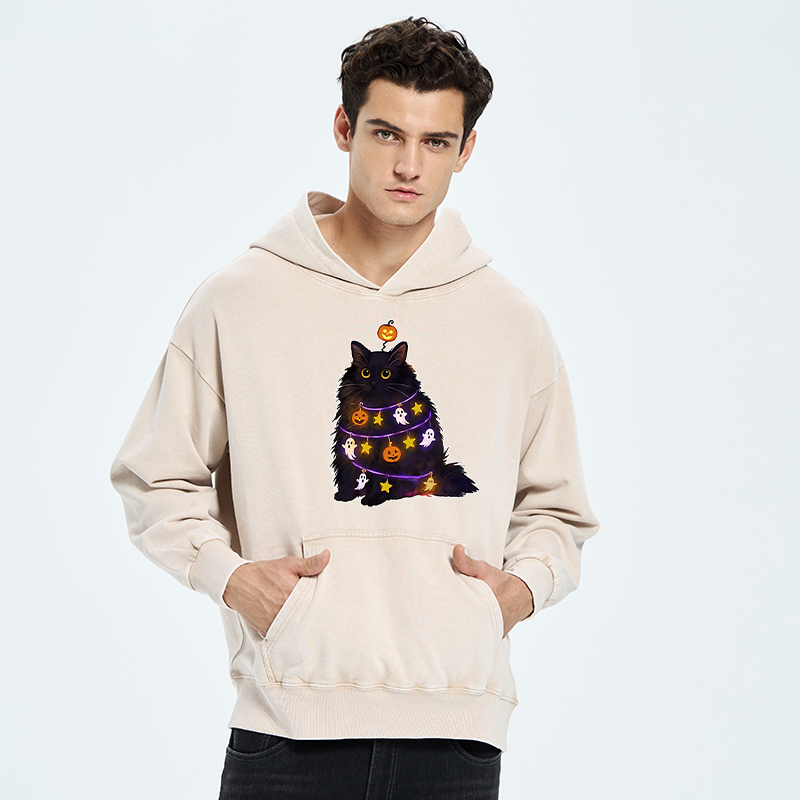 Tokyo-Tiger Halloween Cat Washed Hoodie