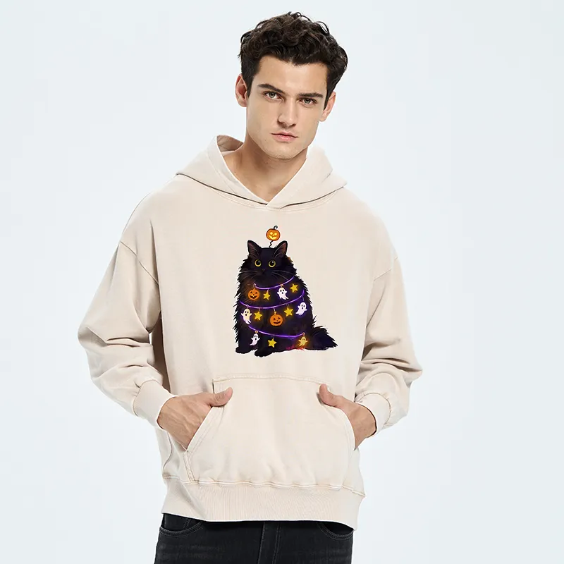 Tokyo-Tiger Halloween Cat Washed Hoodie