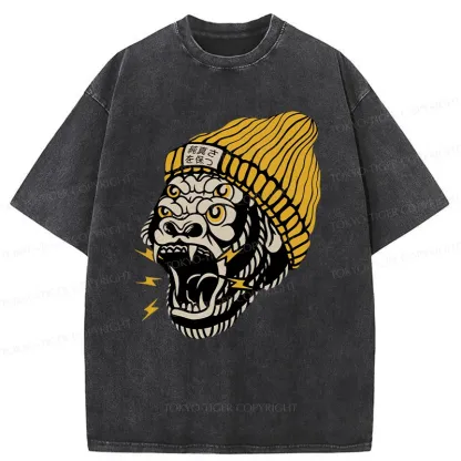 Tokyo-Tiger Howler Monkey Washed T-Shirt