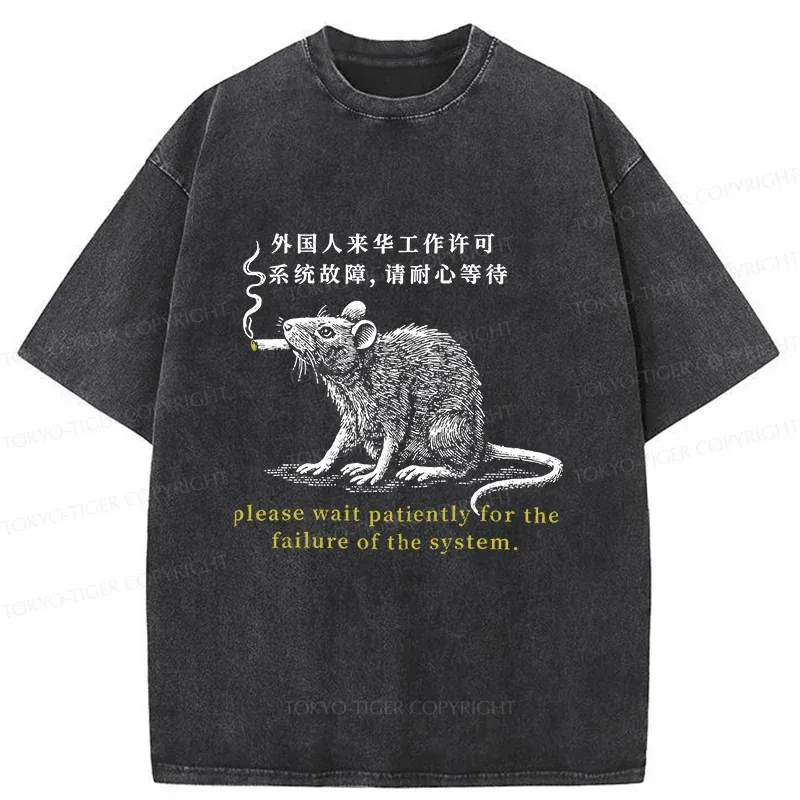 Tokyo-Tiger Travel Permit Washed T-Shirt