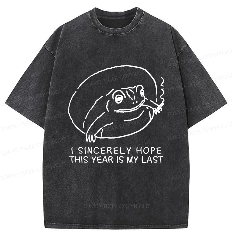 Tokyo-Tiger Melancholy Frog Washed T-Shirt