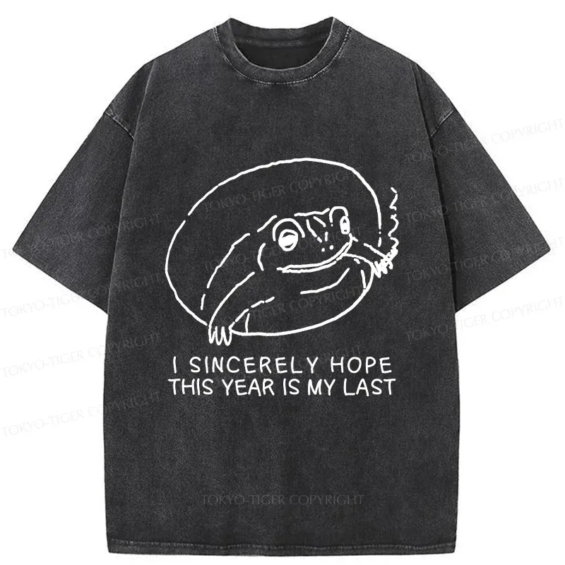 Tokyo-Tiger Melancholy Frog Washed T-Shirt
