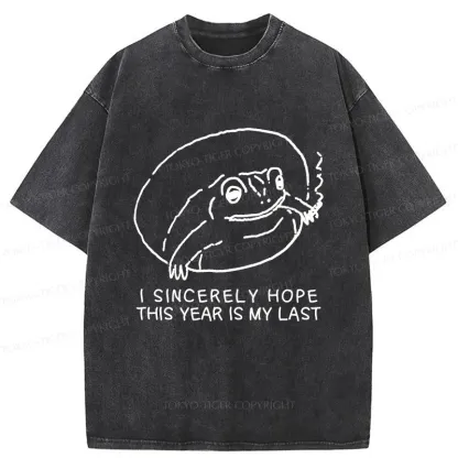 Tokyo-Tiger Melancholy Frog Washed T-Shirt