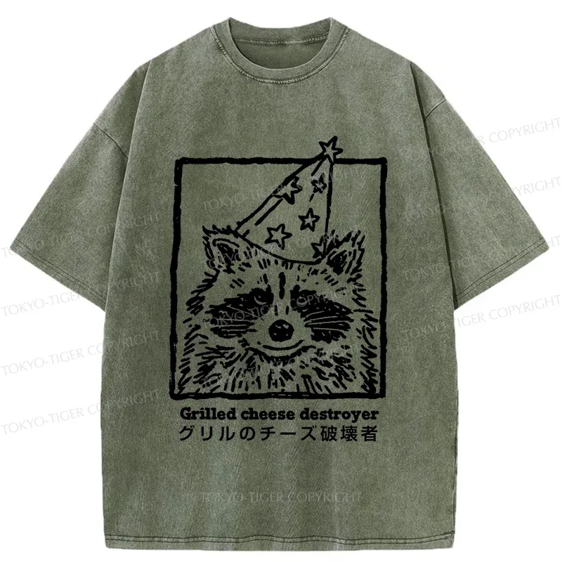 Tokyo-Tiger Cute Destroyer Washed T-Shirt