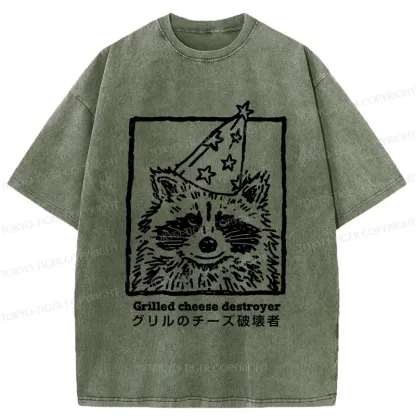 Tokyo-Tiger Cute Destroyer Washed T-Shirt