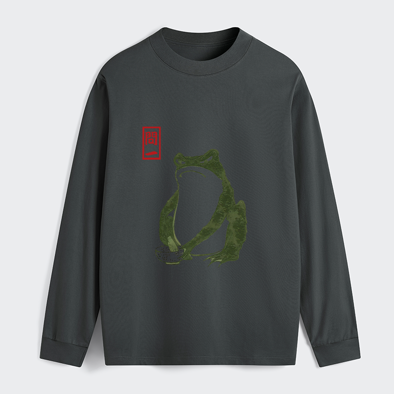 Tokyo-Tiger Woodblock Print Frog Classic Long Sleeve T-Shirt
