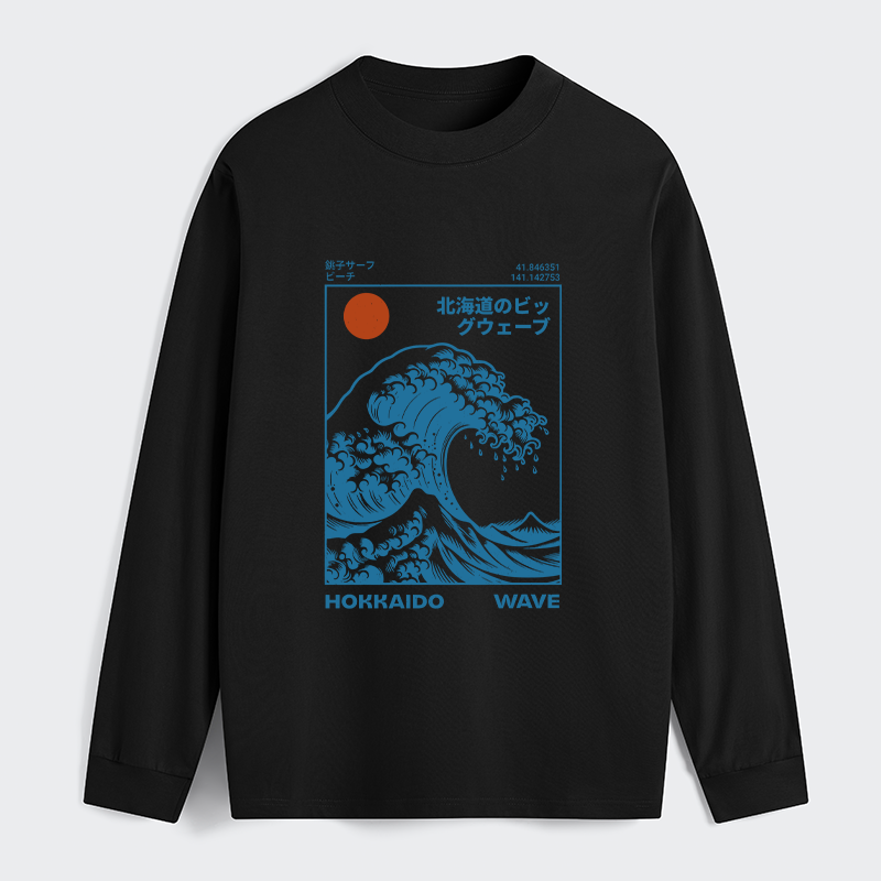 Tokyo-Tiger Hokkaido Wave Japan Classic Long Sleeve T-Shirt