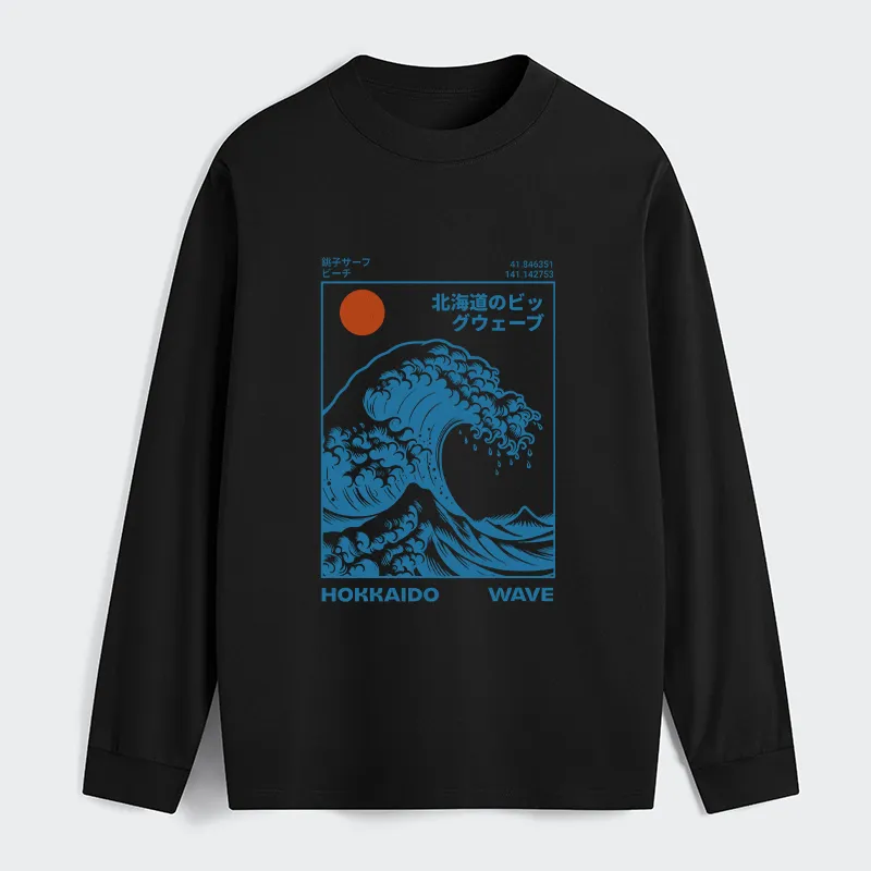 Tokyo-Tiger Hokkaido Wave Japan Classic Long Sleeve T-Shirt