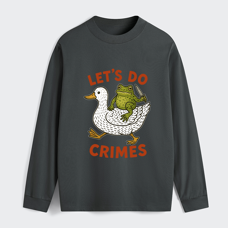 Tokyo-Tiger Frog Ready To Commit Crime Long Sleeve T-Shirt