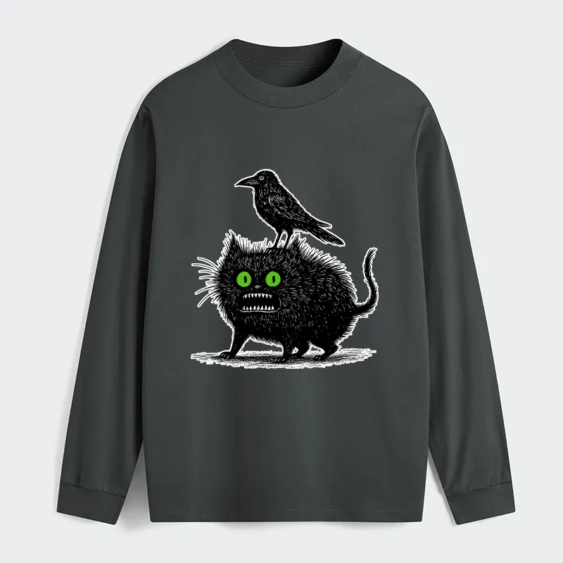 Tokyo-Tiger Crow And Black Cat Long Sleeve T-Shirt Sale