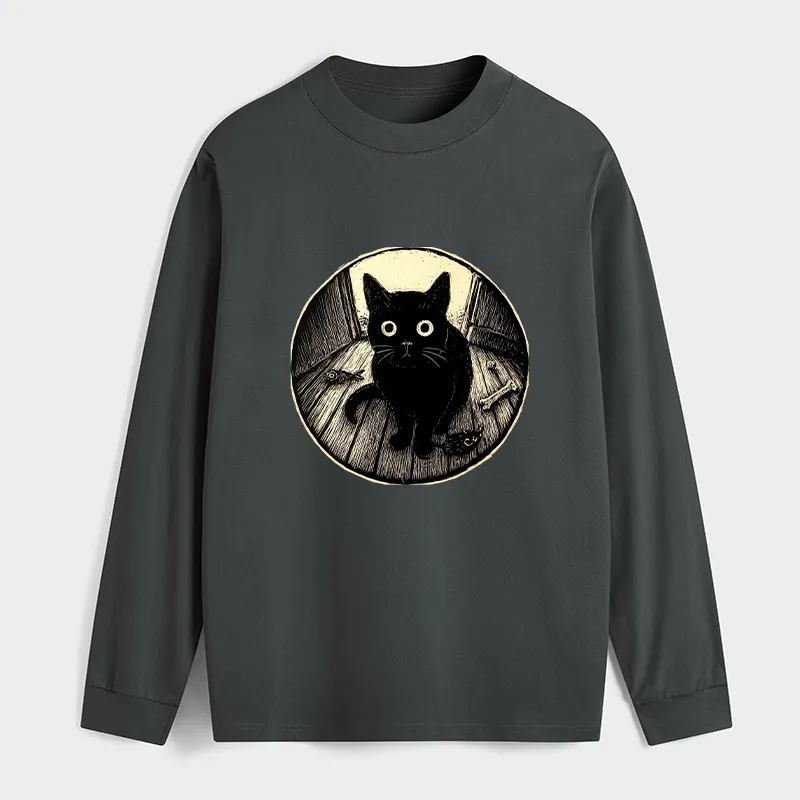 Tokyo-Tiger Waiting Black Cat Classic Long Sleeve T-Shirt