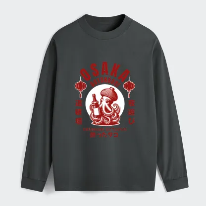Tokyo-Tiger Retro Osaka Octopus Long Sleeve T-Shirt