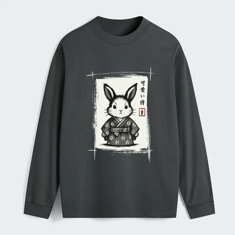 Tokyo-Tiger Woodcut Bunny Classic Long Sleeve T-Shirt