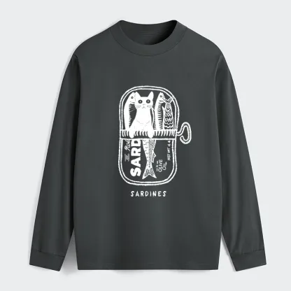 Tokyo-Tiger Cat Hiding In A Sardine Can Classic Long Sleeve T-Shirt