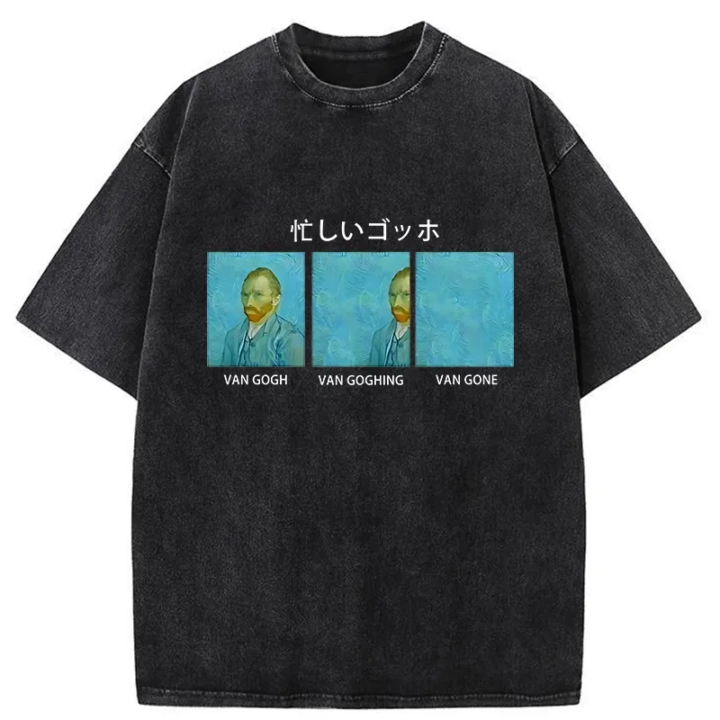 Tokyo-Tiger Busy Van Gogh Washed T-Shirt