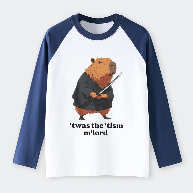 Tokyo-Tiger Focused Samurai Capybara long sleeve T-shirt