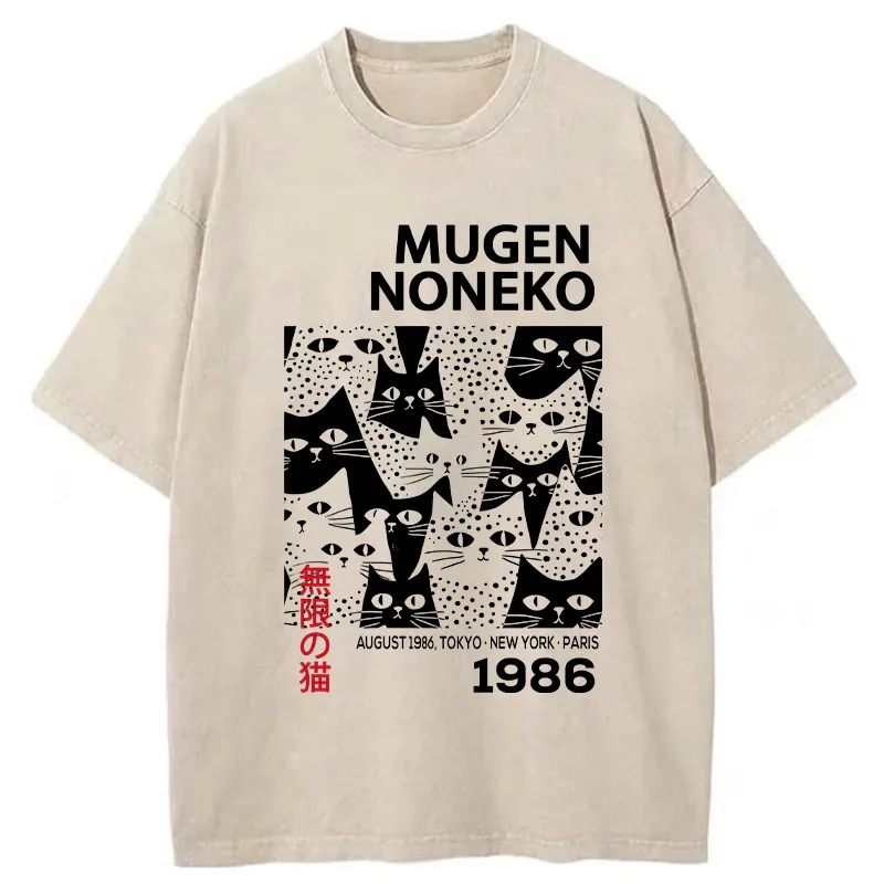 Tokyo-Tiger Unlimited Cats Washed T-Shirt