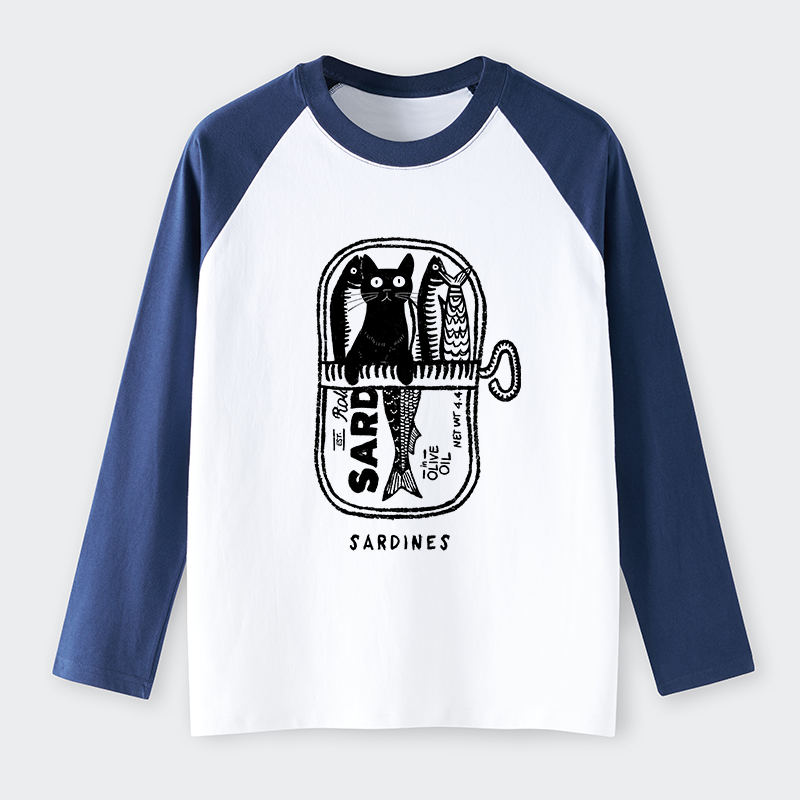 Tokyo-Tiger Cat Hiding In A Sardine Can long sleeve T-shirt