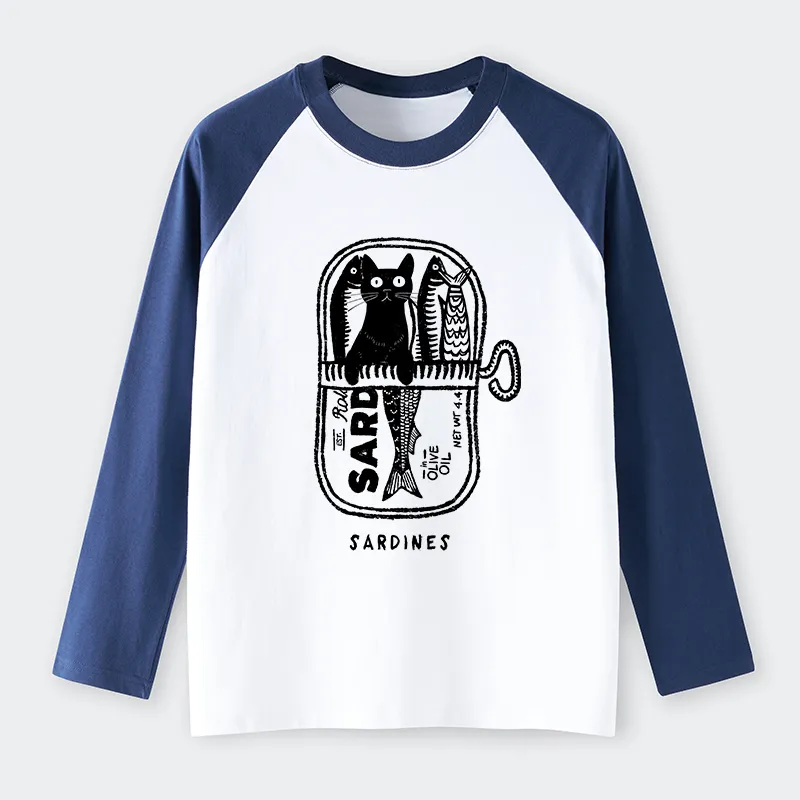 Tokyo-Tiger Cat Hiding In A Sardine Can long sleeve T-shirt
