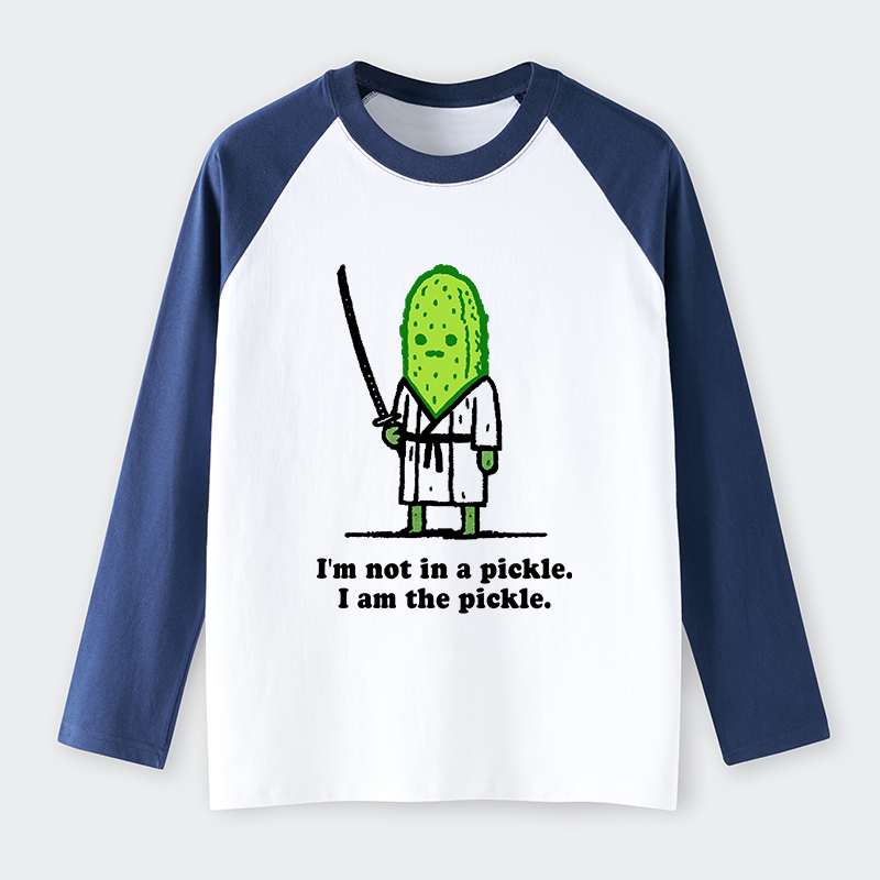 Tokyo-Tiger Funny Cucumber Samurai Raglan Long Sleeve T-shirt