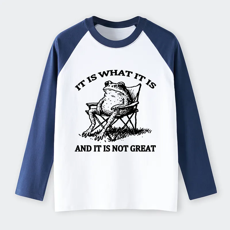 Tokyo-Tiger Resting Frog Funny Raglan Long Sleeve T-shirt