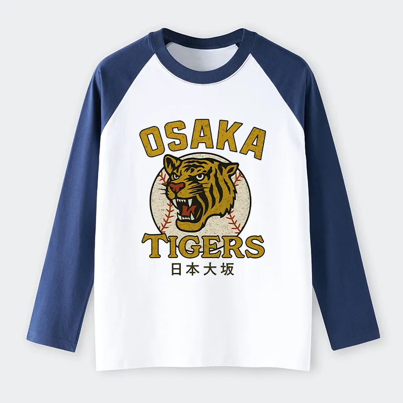Tokyo-Tiger Funny Osaka Tigers Raglan Long Sleeve T-shirt