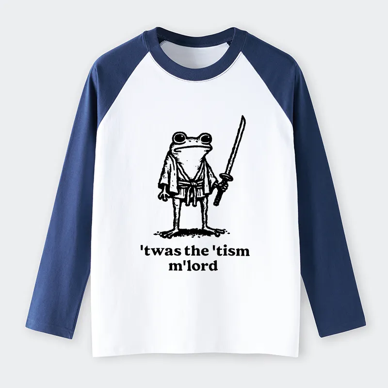 Tokyo-Tiger Focused Samurai Frog Raglan Long Sleeve T-shirt