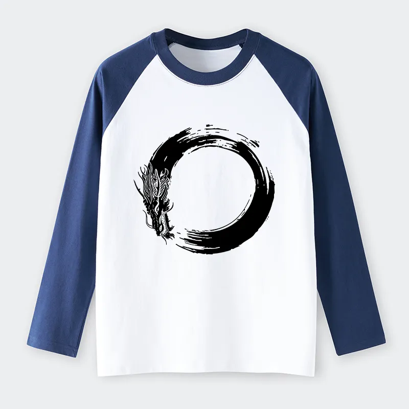 Tokyo-Tiger Dragon's Circle Raglan Long Sleeve T-shirt