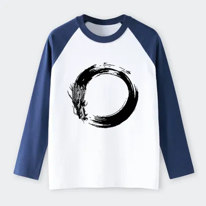 Tokyo-Tiger Dragon's Circle Raglan Long Sleeve T-shirt