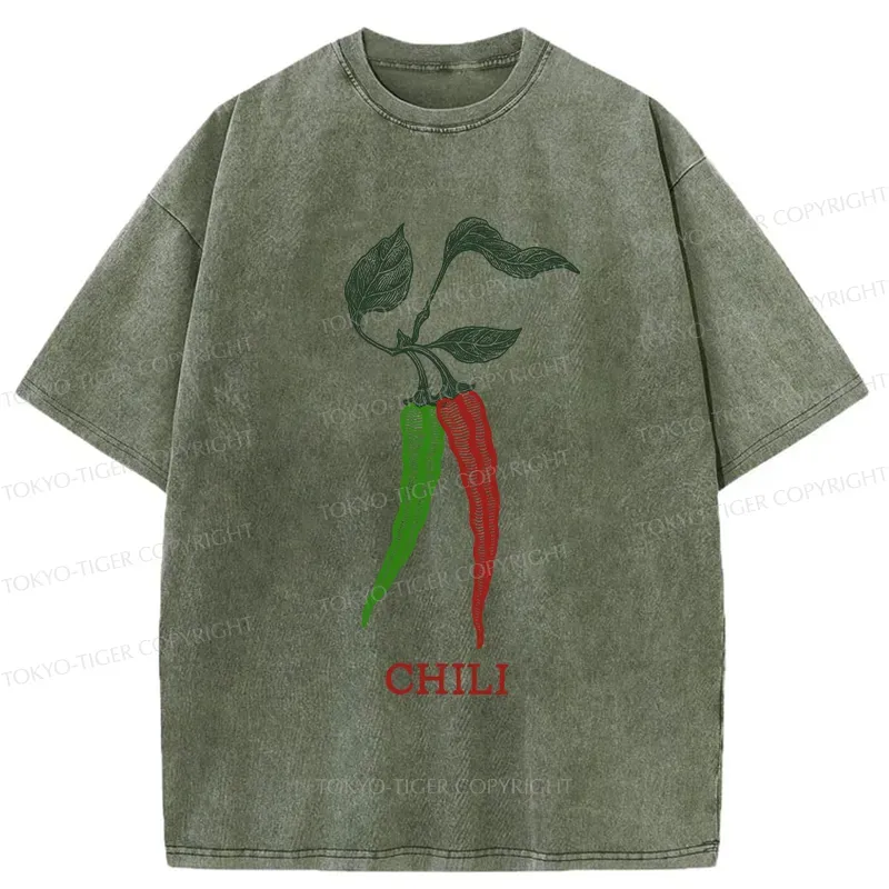 Tokyo-Tiger Red Pepper Washed T-Shirt