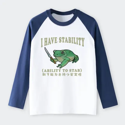 Tokyo-Tiger Mentally Stable Assassin Frog Raglan Long Sleeve T-shirt