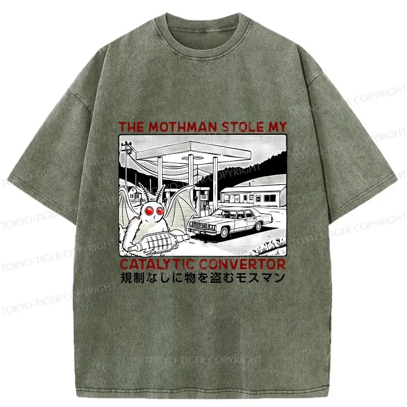 Tokyo-Tiger Mothman Is Stealing Washed T-Shirt