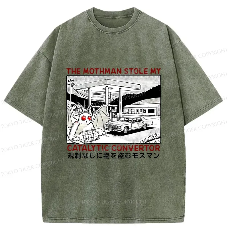 Tokyo-Tiger Mothman Is Stealing Washed T-Shirt
