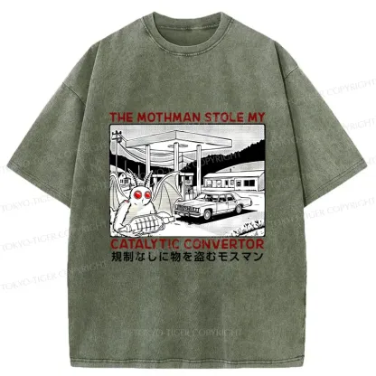 Tokyo-Tiger Mothman Is Stealing Washed T-Shirt