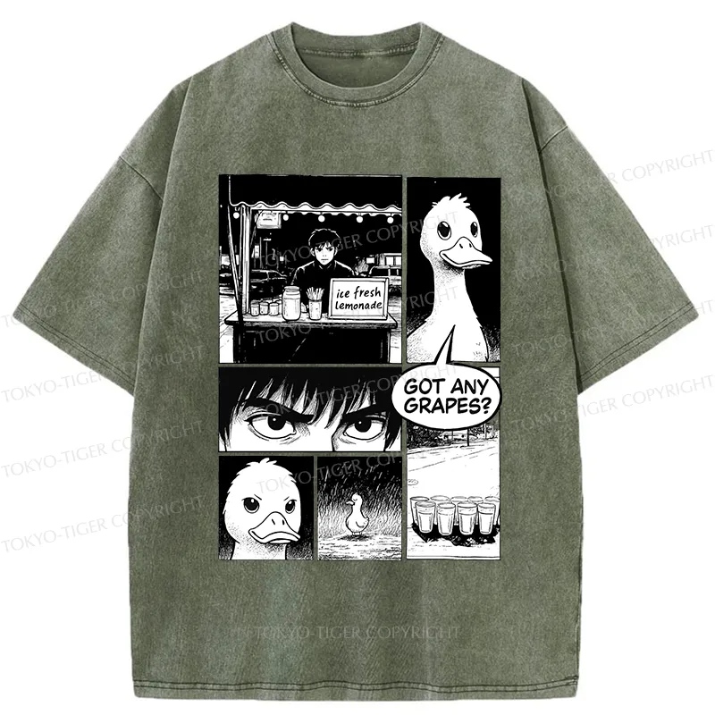 Tokyo-Tiger Duck And Lemonade Washed T-Shirt
