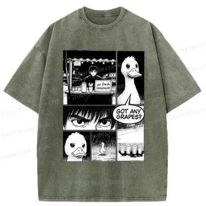 Tokyo-Tiger Duck And Lemonade Washed T-Shirt