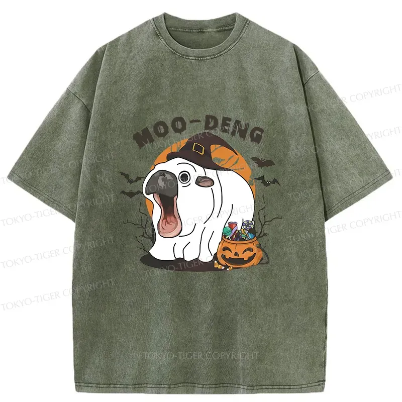 Tokyo-Tiger Halloween Moo Deng Washed T-Shirt Sale
