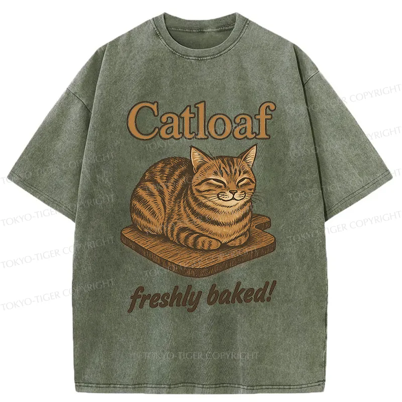 Tokyo-Tiger Japan Catloaf Washed T-Shirt