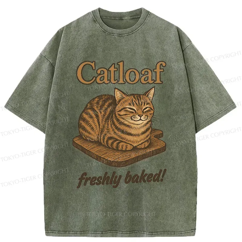 Tokyo-Tiger Japan Catloaf Washed T-Shirt