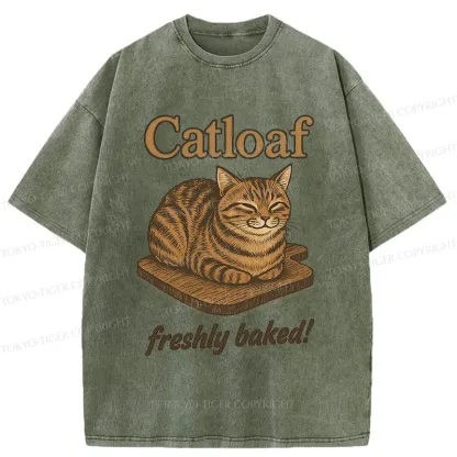Tokyo-Tiger Japan Catloaf Washed T-Shirt